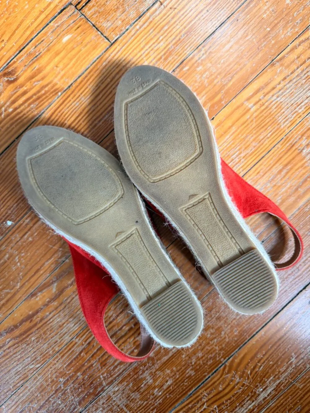 Red Espadrilles. Size 38.